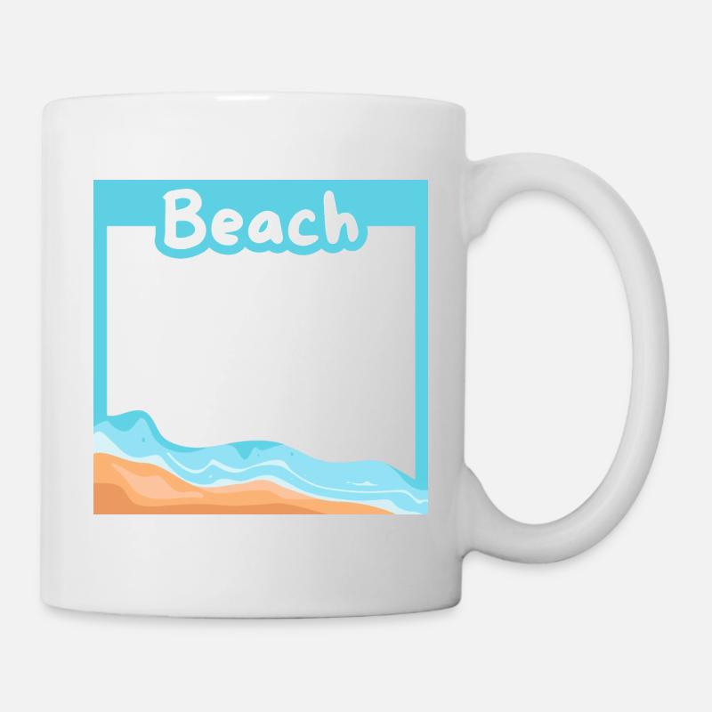 Plage de rêve dans un cadre - Mug blanc - blanc