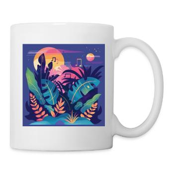 Plantes et musique - Impression de mode de haute qualité - Mug blanc - blanc - Droite