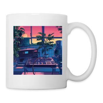 Plantes et musique - Impression de mode de haute qualité - Mug blanc - blanc - Droite