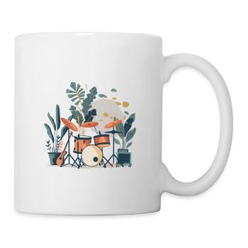 Plantes et musique - Impression de mode de haute qualité - Mug blanc - blanc - Droite