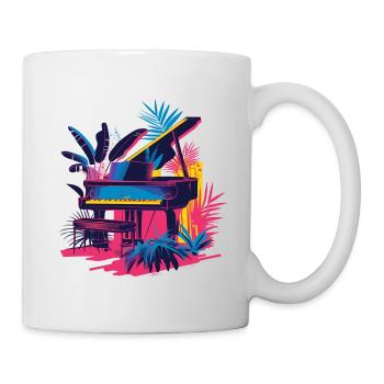 Plantes et musique - Impression de mode de haute qualité - Mug blanc - blanc - Droite