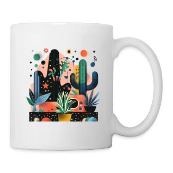 Plantes et musique - Impression de mode de haute qualité - Mug blanc - blanc - Droite