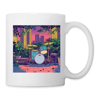 Plantes et musique - Impression de mode de haute qualité - Mug blanc - blanc - Droite