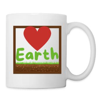 Loving and protecting planet Earth - Mug - white - Right