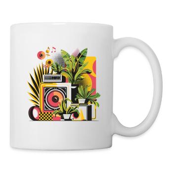 Plantes et musique - Impression de mode de haute qualité - Mug blanc - blanc - Droite
