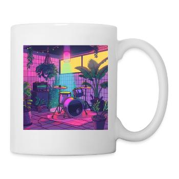 Plantes et musique - Impression de mode de haute qualité - Mug blanc - blanc - Droite