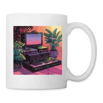Plantes et musique - Impression de mode de haute qualité - Mug blanc - blanc - Droite