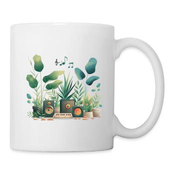 Plantes et musique - Impression de mode de haute qualité - Mug blanc - blanc - Droite