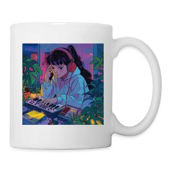 Plantes et musique - Impression de mode de haute qualité - Mug blanc - blanc - Droite