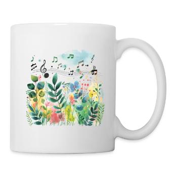 Plantes et musique - Impression de mode de haute qualité - Mug blanc - blanc - Droite