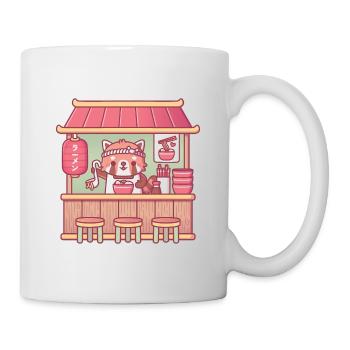 Niedlicher Red Panda Ramen Shop - Tasse - Weiß - Rechts