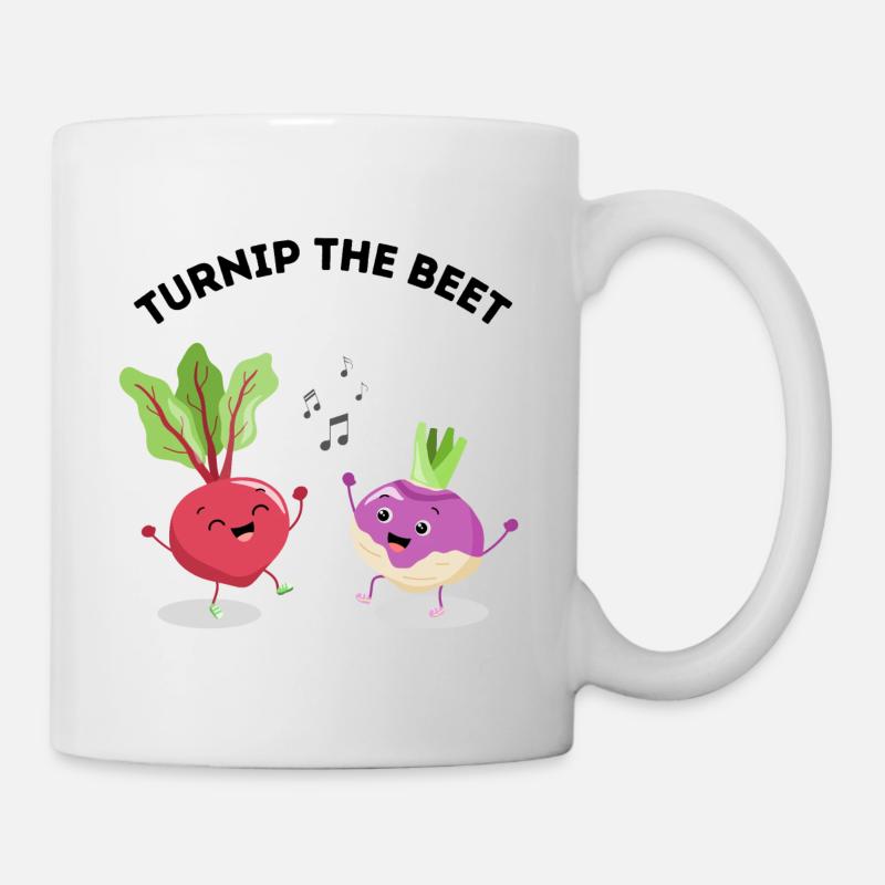 Turnip the beet - Tanzendes Gemüse - Tasse - Weiß
