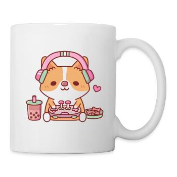 Cute Corgi Loves Playing Video Games - Mug - white - Right