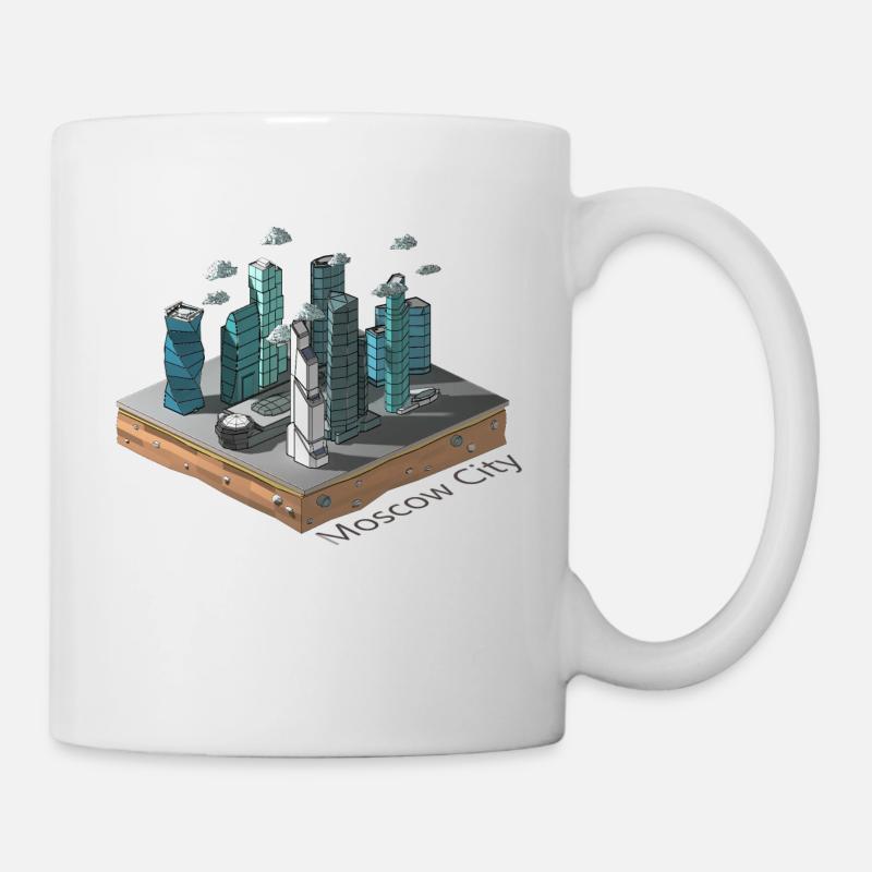 Geometrisches Low-Poly - Tasse - Weiß