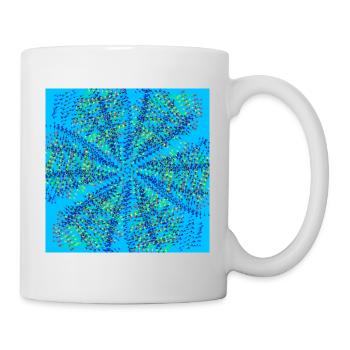 Hellblaues Windrad - Tasse - Weiß - Rechts