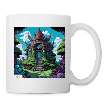 Temple de style bande dessinée - Mug blanc - blanc - Droite