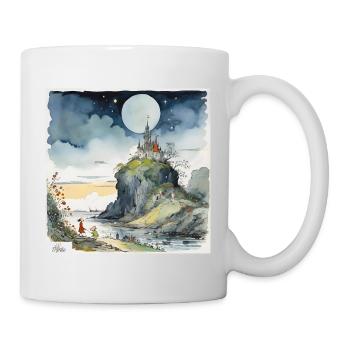 Vintage-Schloss-Traumlandschaft - Tasse - Weiß - Rechts