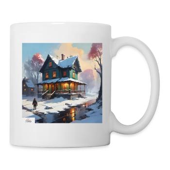 Quiet winter home - Mug - white - Right