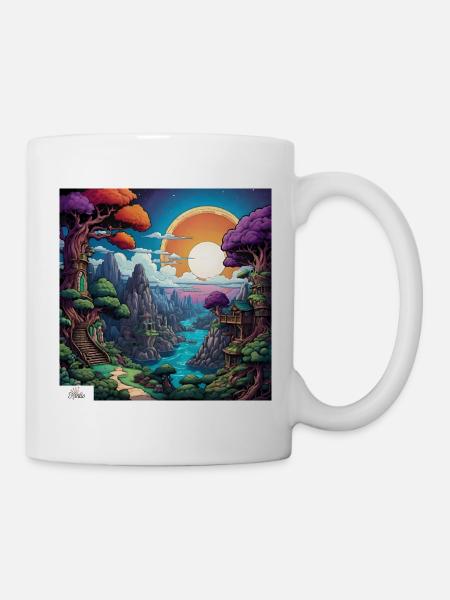 Comic world dreamscape - Mug - white