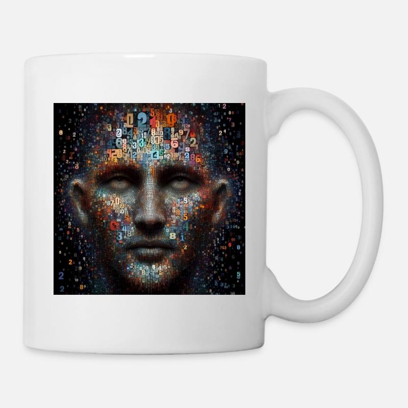 Face of numbers - Mug - white
