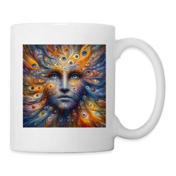 Gesicht aus Augen - Tasse - Weiß - Rechts