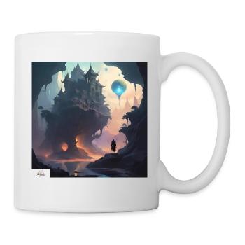 Paysage de rêve de château fantastique - Mug blanc - blanc - Droite