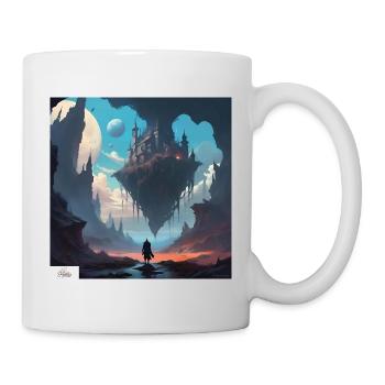 Paysage de rêve de forteresse volante - Mug blanc - blanc - Droite