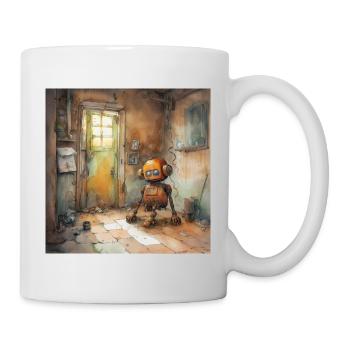 Alter rostiger verlassener Roboter 2 - Tasse - Weiß - Rechts
