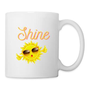 T-shirt soleil smiley - Mug blanc - blanc - Droite