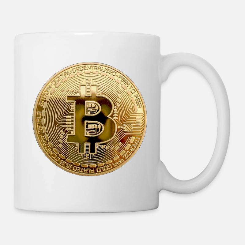 Bitcoin-Währung - Tasse - Weiß
