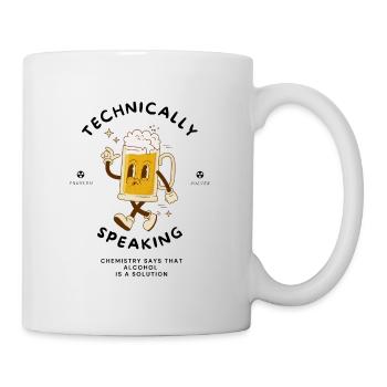 Alcohol solutions cartoon - Mug - white - Right