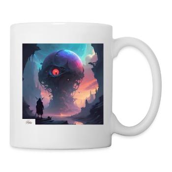 Gabel Leben Karikatur - Tasse - Weiß - Rechts