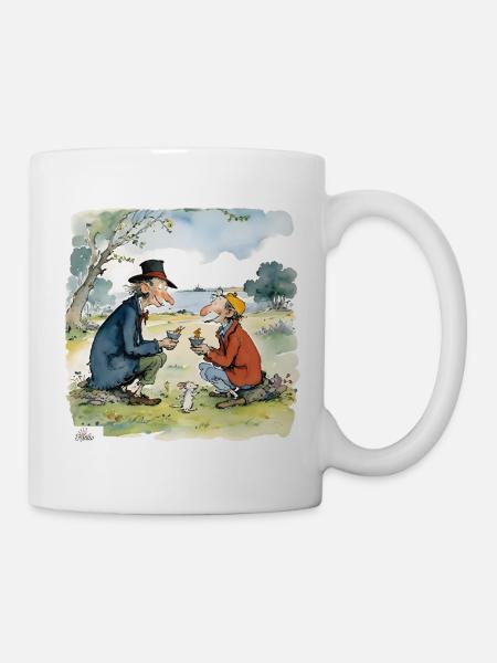 Ältere Freunde zusammen - Tasse - Weiß