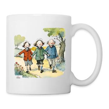 Vintage 3 amis - Mug blanc - blanc - Droite