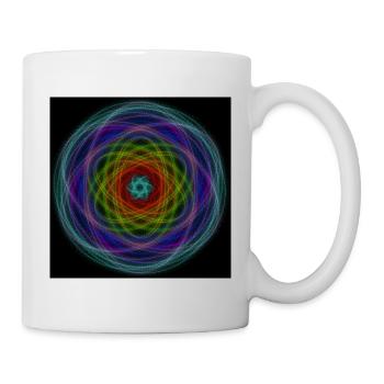 Hypnotischer Regenbogen - Tasse - Weiß - Rechts