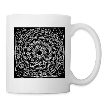 B&W Web Mandala - Tasse - Weiß - Rechts