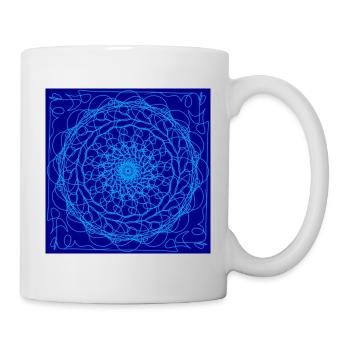 Blauer Traumfänger - Tasse - Weiß - Rechts