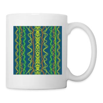 Ondulations de couleurs - Mug blanc - blanc - Droite