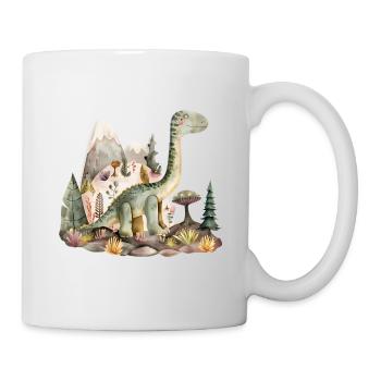 Playful Dinosaur Landscape - Mug - white - Right