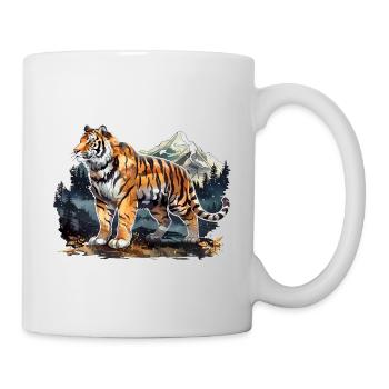 Striking Tiger Pose - Mug - white - Right