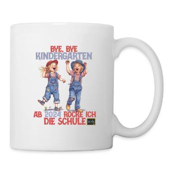 Bye bye Kindergarten ab 2024 rocke ich die Schule - Tasse - Weiß - Rechts