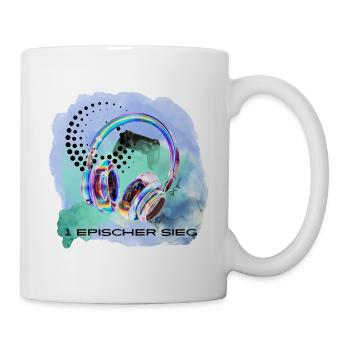 1 epischer Sieg , Gamer Computer Kids - Tasse - Weiß - Rechts