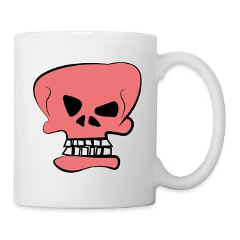 Skull 3 - Kühner Ausdruck - Tasse - Weiß - Rechts