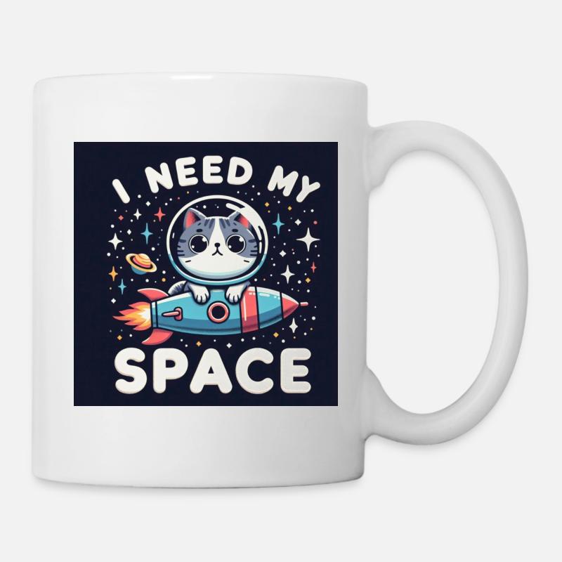 I need my space Cat - Tasse - Weiß