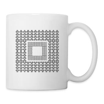 Décor carré - Mug blanc - blanc - Droite