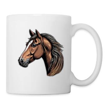 Portrait of a beautiful horse - Mug - white - Right