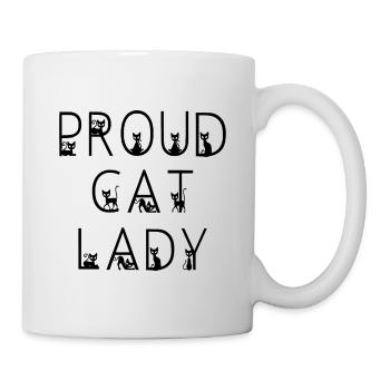 Proud cat lady cute quote - Mug - white - Right