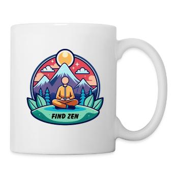 Zen-Meditation in der Natur Design - Tasse - Weiß - Rechts