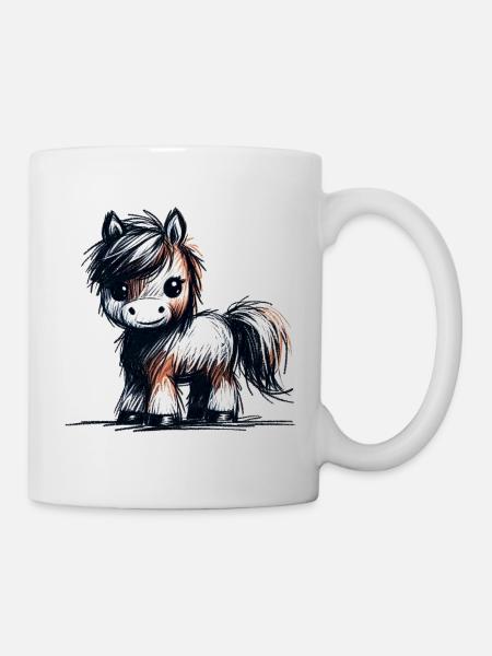 Pferdchen - Tasse - Weiß