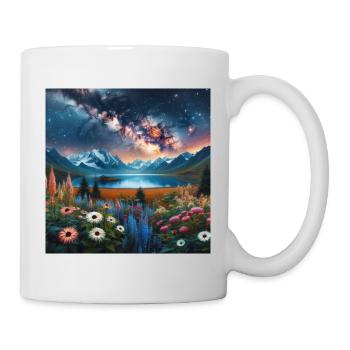 Nuit Étoilée sur Jardin Alpin N°5 - Mug blanc - blanc - Droite
